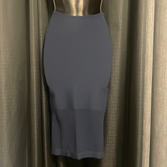Bcbgeneration blue ribbed pencil skirt with mesh - Picture 2 of 7
